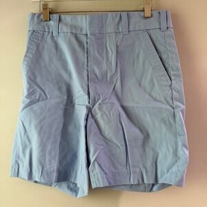 With It Vintage Shorts Mens 32 Blue Good Twill Flat Front Retro Style 9/204